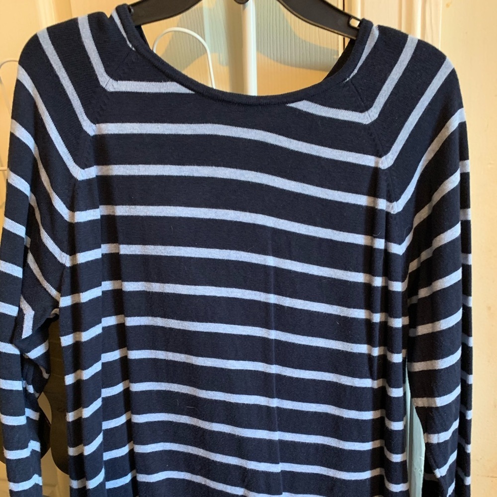❤️❤️Kim Rogers Long Sleeve Blue Striped Long sweater